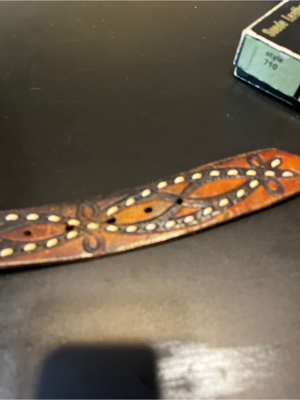 Vintage Personalized Brown Leather belt Name - "JACK" - Picture 8 of 15